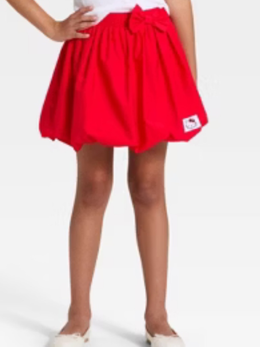 Hello Kitty Bright Red Bubble Skirt with Bow